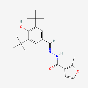 N'-[(E)-(3,5-di-tert-butyl-4-hydroxyphenyl)methylidene]-2-methylfuran-3-carbohydrazide