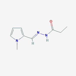molecular formula C9H13N3O B1169266 N'-((1-Methyl-1H-pyrrol-2-yl)methylene)propionohydrazide CAS No. 113905-43-4