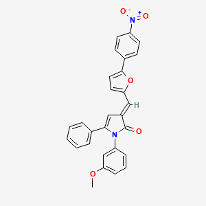 (3E)-1-(3-methoxyphenyl)-3-{[5-(4-nitrophenyl)furan-2-yl]methylidene}-5-phenyl-1,3-dihydro-2H-pyrrol-2-one