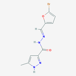 N'-[(E)-(5-bromofuran-2-yl)methylidene]-3-methyl-1H-pyrazole-5-carbohydrazide