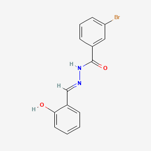 molecular formula C14H11BrN2O2 B11692698 3-bromo-N'-(2-hydroxybenzylidene)benzohydrazide CAS No. 116324-95-9