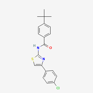 4-tert-butyl-N-[4-(4-chlorophenyl)-1,3-thiazol-2-yl]benzamide