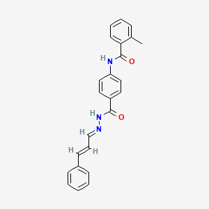 2-methyl-N-[4-({(2E)-2-[(2E)-3-phenylprop-2-en-1-ylidene]hydrazinyl}carbonyl)phenyl]benzamide