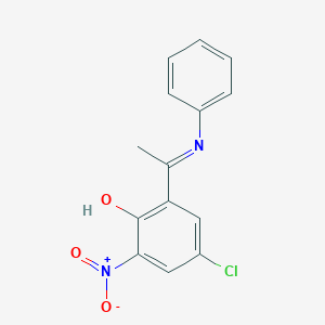 molecular formula C14H11ClN2O3 B1169276 6-(1-Anilinoethylidene)-4-chloro-2-nitrocyclohexa-2,4-dien-1-one CAS No. 112932-66-8