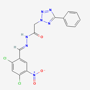 N'-[(E)-(2,4-dichloro-5-nitrophenyl)methylidene]-2-(5-phenyl-2H-tetrazol-2-yl)acetohydrazide