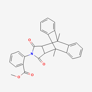 Methyl 2-(1,8-dimethyl-16,18-dioxo-17-azapentacyclo[6.6.5.0~2,7~.0~9,14~.0~15,19~]nonadeca-2,4,6,9,11,13-hexaen-17-yl)benzoate (non-preferred name)