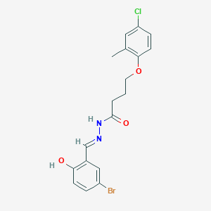 N'-[(E)-(5-bromo-2-hydroxyphenyl)methylidene]-4-(4-chloro-2-methylphenoxy)butanehydrazide