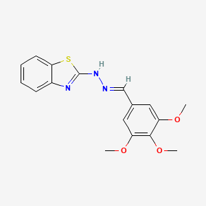 2-[(2E)-2-(3,4,5-trimethoxybenzylidene)hydrazinyl]-1,3-benzothiazole