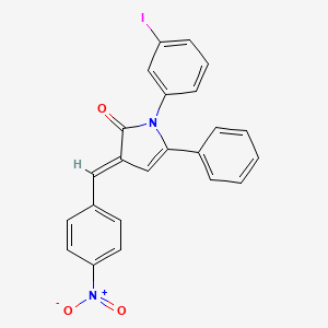 (3E)-1-(3-iodophenyl)-3-(4-nitrobenzylidene)-5-phenyl-1,3-dihydro-2H-pyrrol-2-one