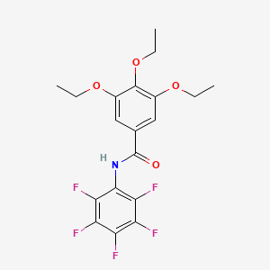 3,4,5-triethoxy-N-(2,3,4,5,6-pentafluorophenyl)benzamide