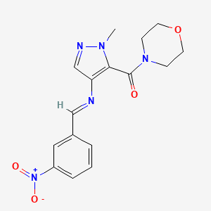 (1-methyl-4-{[(E)-(3-nitrophenyl)methylidene]amino}-1H-pyrazol-5-yl)(morpholin-4-yl)methanone