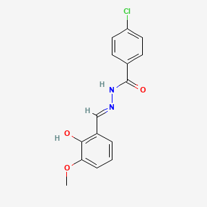 4-chloro-N'-(2-hydroxy-3-methoxybenzylidene)benzohydrazide