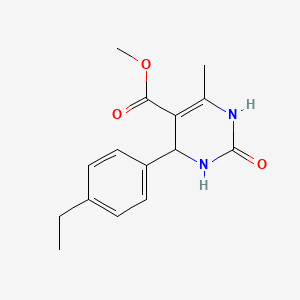 molecular formula C15H18N2O3 B11692948 Methyl 4-(4-ethylphenyl)-6-methyl-2-oxo-1,2,3,4-tetrahydropyrimidine-5-carboxylate 