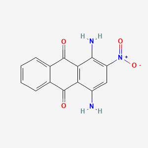 molecular formula C14H9N3O4 B11692956 9,10-Anthracenedione, 1,4-diamino-2-nitro- CAS No. 23677-62-5