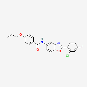 N-[2-(2-chloro-4-fluorophenyl)-1,3-benzoxazol-5-yl]-4-propoxybenzamide