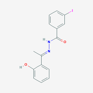 molecular formula C15H13IN2O2 B11692971 N'-[1-(2-hydroxyphenyl)ethylidene]-3-iodobenzohydrazide 