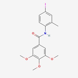 molecular formula C17H18INO4 B11692983 N-(4-iodo-2-methylphenyl)-3,4,5-trimethoxybenzamide 