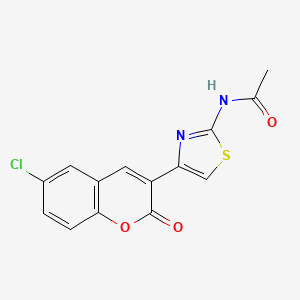 N-[4-(6-chloro-2-oxo-2H-chromen-3-yl)-1,3-thiazol-2-yl]acetamide