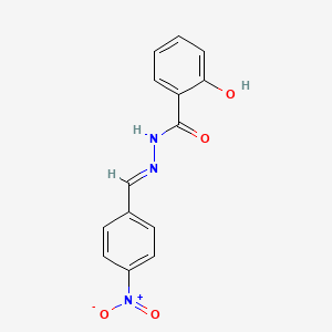 molecular formula C14H11N3O4 B11692995 2-Hydroxy-N'-[(E)-(4-nitrophenyl)methylidene]benzohydrazide 