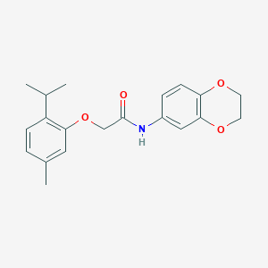 N-(2,3-dihydro-1,4-benzodioxin-6-yl)-2-[5-methyl-2-(propan-2-yl)phenoxy]acetamide