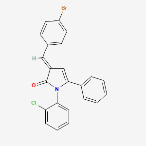 (3E)-3-(4-bromobenzylidene)-1-(2-chlorophenyl)-5-phenyl-1,3-dihydro-2H-pyrrol-2-one