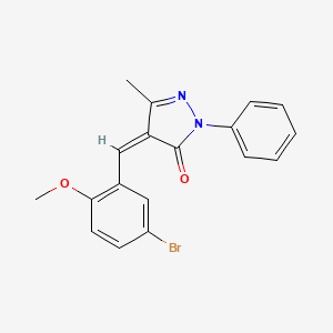 (4Z)-4-(5-bromo-2-methoxybenzylidene)-5-methyl-2-phenyl-2,4-dihydro-3H-pyrazol-3-one