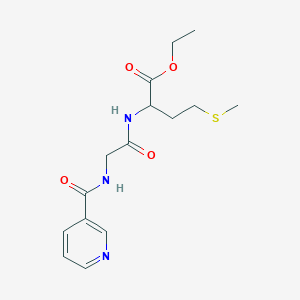 ethyl N-(pyridin-3-ylcarbonyl)glycylmethioninate