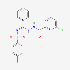 N-[[2-(3-chlorobenzoyl)hydrazino](phenyl)methylene]-4-methylbenzenesulfonamide