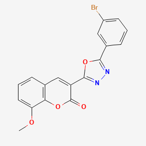 3-[5-(3-bromophenyl)-1,3,4-oxadiazol-2-yl]-8-methoxy-2H-chromen-2-one