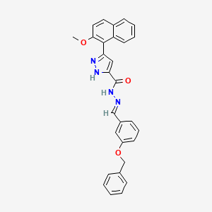 N'-{(E)-[3-(Benzyloxy)phenyl]methylidene}-3-(2-methoxy-1-naphthyl)-1H-pyrazole-5-carbohydrazide