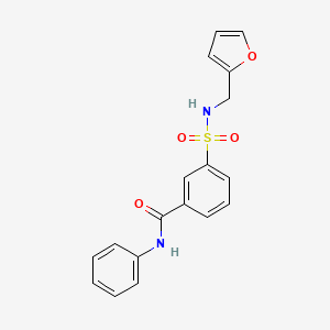 3-[(furan-2-ylmethyl)sulfamoyl]-N-phenylbenzamide