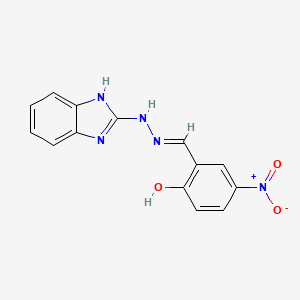 2-{(E)-[2-(1H-benzimidazol-2-yl)hydrazinylidene]methyl}-4-nitrophenol