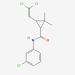 N-(3-chlorophenyl)-3-(2,2-dichloroethenyl)-2,2-dimethylcyclopropane-1-carboxamide