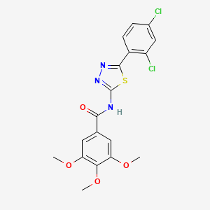 N-[5-(2,4-dichlorophenyl)-1,3,4-thiadiazol-2-yl]-3,4,5-trimethoxybenzamide