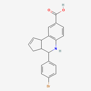 molecular formula C19H16BrNO2 B11693290 4-(4-bromophenyl)-3a,4,5,9b-tetrahydro-3H-cyclopenta[c]quinoline-8-carboxylic acid 