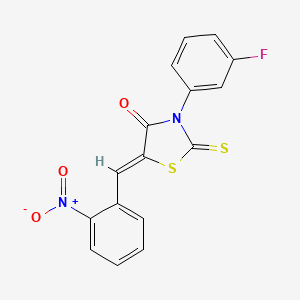 (5Z)-3-(3-fluorophenyl)-5-(2-nitrobenzylidene)-2-thioxo-1,3-thiazolidin-4-one