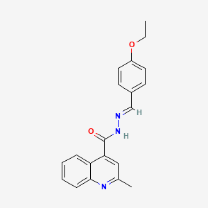 molecular formula C20H19N3O2 B11693332 N'-[(E)-(4-ethoxyphenyl)methylidene]-2-methyl-4-quinolinecarbohydrazide 