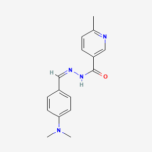 molecular formula C16H18N4O B11693387 N'-{(Z)-[4-(dimethylamino)phenyl]methylidene}-6-methylpyridine-3-carbohydrazide 