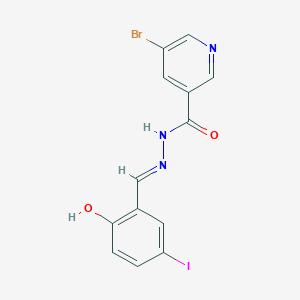 5-bromo-N'-[(E)-(2-hydroxy-5-iodophenyl)methylidene]pyridine-3-carbohydrazide