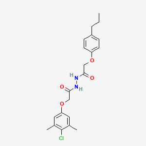 N'-[2-(4-chloro-3,5-dimethylphenoxy)acetyl]-2-(4-propylphenoxy)acetohydrazide