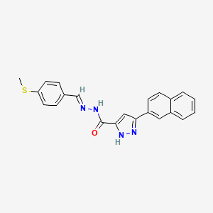 N'-(4-(Methylthio)benzylidene)-3-(2-naphthyl)-1H-pyrazole-5-carbohydrazide