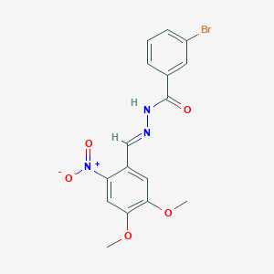 3-bromo-N'-[(E)-(4,5-dimethoxy-2-nitrophenyl)methylidene]benzohydrazide