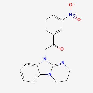 2-(3,4-dihydropyrimido[1,2-a]benzimidazol-10(2H)-yl)-1-(3-nitrophenyl)ethanone