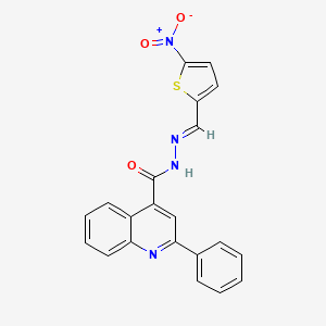 N'-[(E)-(5-nitrothiophen-2-yl)methylidene]-2-phenylquinoline-4-carbohydrazide