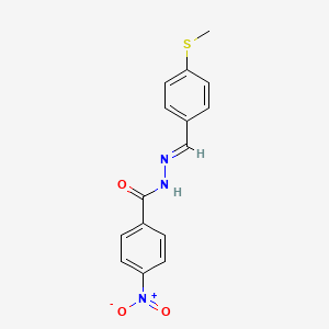 N'-{(E)-[4-(methylthio)phenyl]methylidene}-4-nitrobenzohydrazide