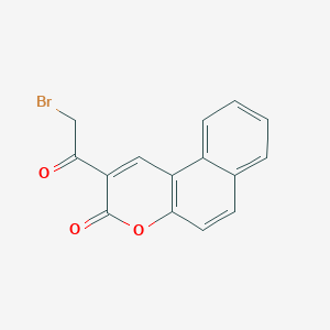 molecular formula C15H9BrO3 B11693543 3H-Naphtho[2,1-b]pyran-3-one, 2-(bromoacetyl)- CAS No. 88735-43-7