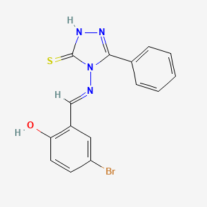 4-Bromo-2-[(3-mercapto-5-phenyl-[1,2,4]triazol-4-ylimino)-methyl]-phenol