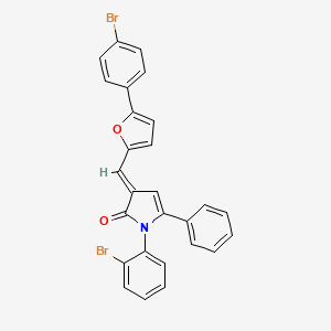 (3E)-1-(2-bromophenyl)-3-{[5-(4-bromophenyl)furan-2-yl]methylidene}-5-phenyl-1,3-dihydro-2H-pyrrol-2-one