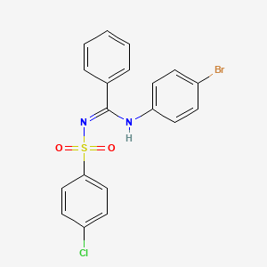 N-(4-bromophenyl)-N'-(4-chlorobenzenesulfonyl)benzenecarboximidamide