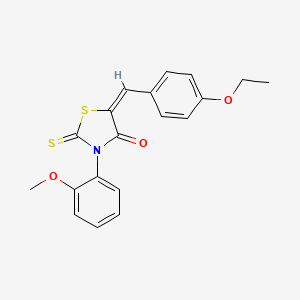 (5E)-5-[(4-ethoxyphenyl)methylidene]-3-(2-methoxyphenyl)-2-sulfanylidene-1,3-thiazolidin-4-one